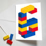 Personalised Building Block Age Card, thumbnail 1 of 6