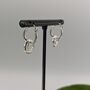 Duo Sterling Silver Huggie Hoop Earrings, thumbnail 4 of 4