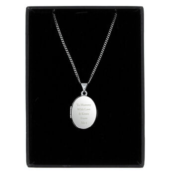 Gifts For Women Silver Oval Photo Locket Necklace, 4 of 9