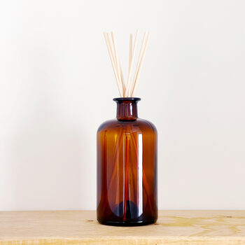 Large Brown Glass Apothecary Diffuser Bottle And Reeds, 8 of 9