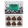 Six Edible Poo Shaped Milk Chocolates 60g, thumbnail 1 of 5