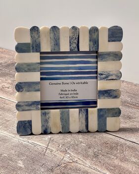 Blue And White Striped Photo Frame, 2 of 3