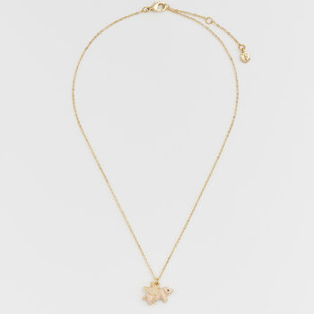 Gold Flying Pig Enamel Necklace, 5 of 8