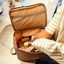 Travel Towel Vanity Case Chestnut Stripes, thumbnail 4 of 4