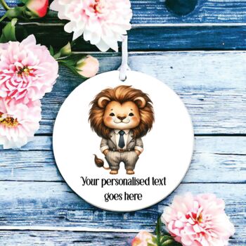 Personalised Lion In A Suit Decoration Gift, 2 of 2