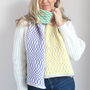 Beach Hut Knitted Scarf, thumbnail 4 of 9
