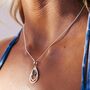 Infinity Universe Blue Topaz Silver Necklace, thumbnail 2 of 8