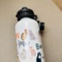 Personalised Cats Floral Water Bottle, thumbnail 5 of 5