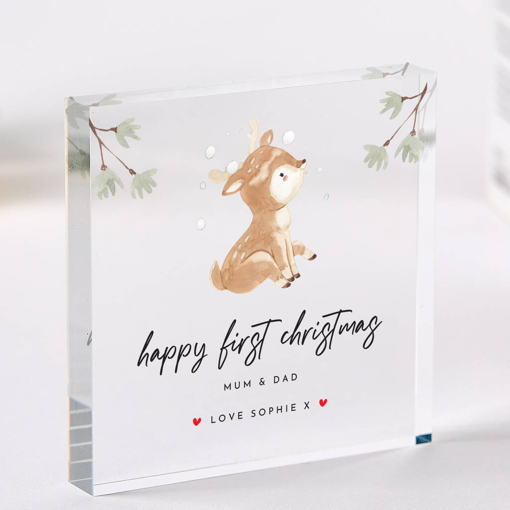 First Christmas Acrylic Plaque Gift, 1 of 10