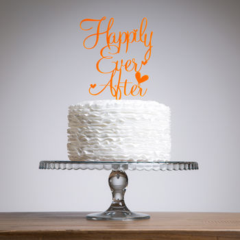 Happily Ever After Wedding Engagement Cake Topper, 3 of 4