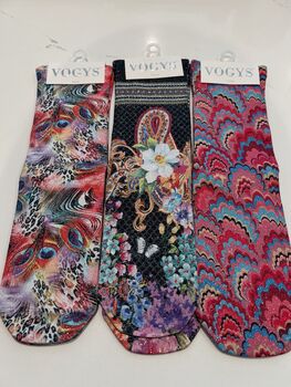 Pink Jungle Glitter Socks Set Of Three, 8 of 11