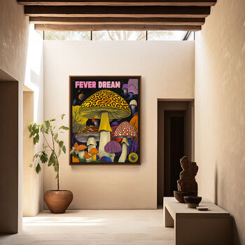 Psychedelic Mushroom Framed Artwork Fever Dream, 3 of 8