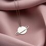 Celestial Saturn Planet Necklace, thumbnail 6 of 10