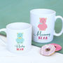Personalised Pastel Mummy And Baby Bear Mug Set, thumbnail 1 of 4