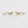 Hibiscus And Pearl Earrings, thumbnail 5 of 10