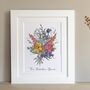 Family Birth Month Flower Print, thumbnail 1 of 3