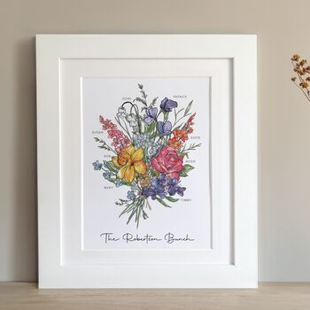 Family Birth Month Flower Print, 2 of 4