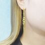 Multi Chain Sterling Silver Long Drop Earrings, thumbnail 2 of 3