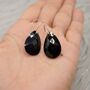 Black Onyx Sterling Silver Earrings, thumbnail 6 of 7