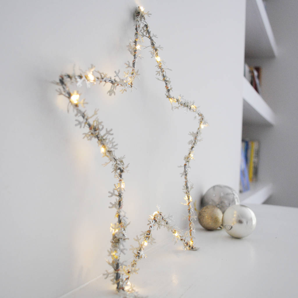 Snowflake Fairy Light Star Christmas Decoration, 1 of 6