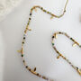 Delicate Multi Tourmaline Adjustable Cord Necklace, thumbnail 3 of 6