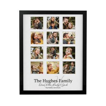 Personalised Family Black 12 Photo Frame Gift, 5 of 6