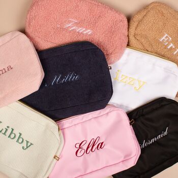Personalised Embroidered Make Up And Cosmetics Bag, 2 of 7
