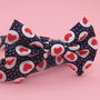 Red Hearts On Navy Dog Bow Tie, thumbnail 2 of 11