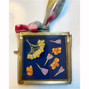 Mini Gilded Mixed Pressed Flower Frame, 9 of 11