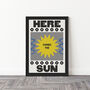 Retro Vintage Here Comes The Sun Wall Print, thumbnail 4 of 7