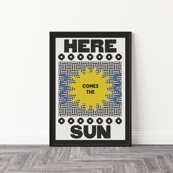 Retro Vintage Here Comes The Sun Wall Print, 4 of 7