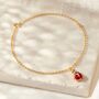 9ct Gold Enamel Ladybird Charm Bracelet, thumbnail 1 of 4