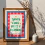 Personalised 'Through Chaos, Coffee And Everything' Friendship Print, thumbnail 2 of 8