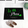 Personalised Witches Broomstick Indoor Mat Gift, thumbnail 1 of 3
