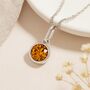 Personalised November Birthstone Necklace In Sterling Silver, thumbnail 2 of 9