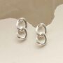 Sterling Silver Curb Chain Earrings, thumbnail 5 of 6