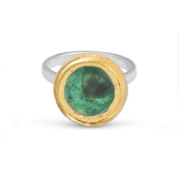 Small Round Emerald Reef Adjustable Ring, 5 of 8