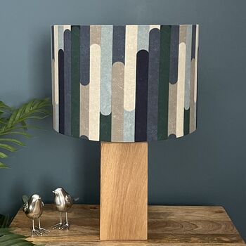 Seattle Blue Retro Style Drum Lampshades, 6 of 8
