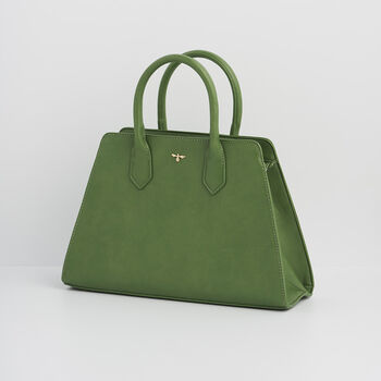 Green Garden Floral Structured Tote Bag Medium, 7 of 8