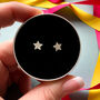 50th Birthday Silver Star Earrings In A Gift Tin, thumbnail 3 of 9