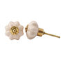 Set Of Two Cream Melon Ceramic Drawer Pulls, thumbnail 2 of 2