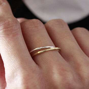 Infinity Link Friendship Ring In Silver Or Gold Vermeil, 4 of 6