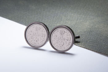 1966 60th Birthday Sixpence Coin Cufflinks, 4 of 4