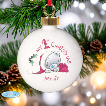 Personalised Me To You 1st Christmas Bauble, 4 of 4