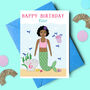 Mermaid Personalised Birthday Card, thumbnail 4 of 4