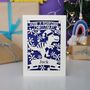 Personalised Papercut Dinosaur Christmas Card, thumbnail 6 of 8