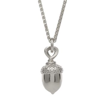 Acorn Silver Or Solid Gold Necklace, 5 of 7