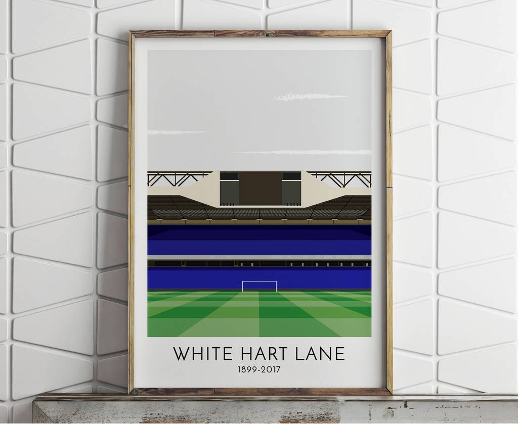 personalised contemporary football stadium print by turf football art