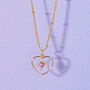 Nova Birthstone Heart Necklace, thumbnail 4 of 9