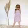 Girls Pink Cotton Nightie Cosmic Moon And Star Print, thumbnail 2 of 7